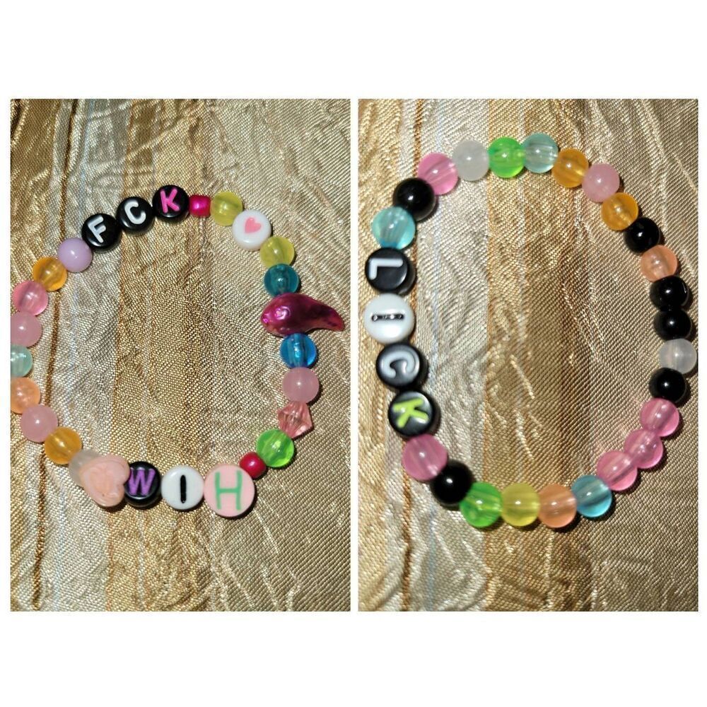 1 Unique handmade glow in the dark charm bracelet